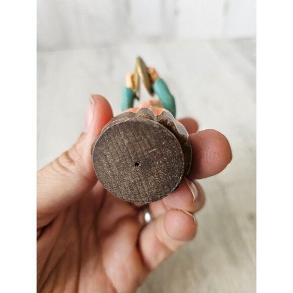 Anri girl cymbal band‎ wooden drums vintage Victorian pink figurine - Picture 7 of 8